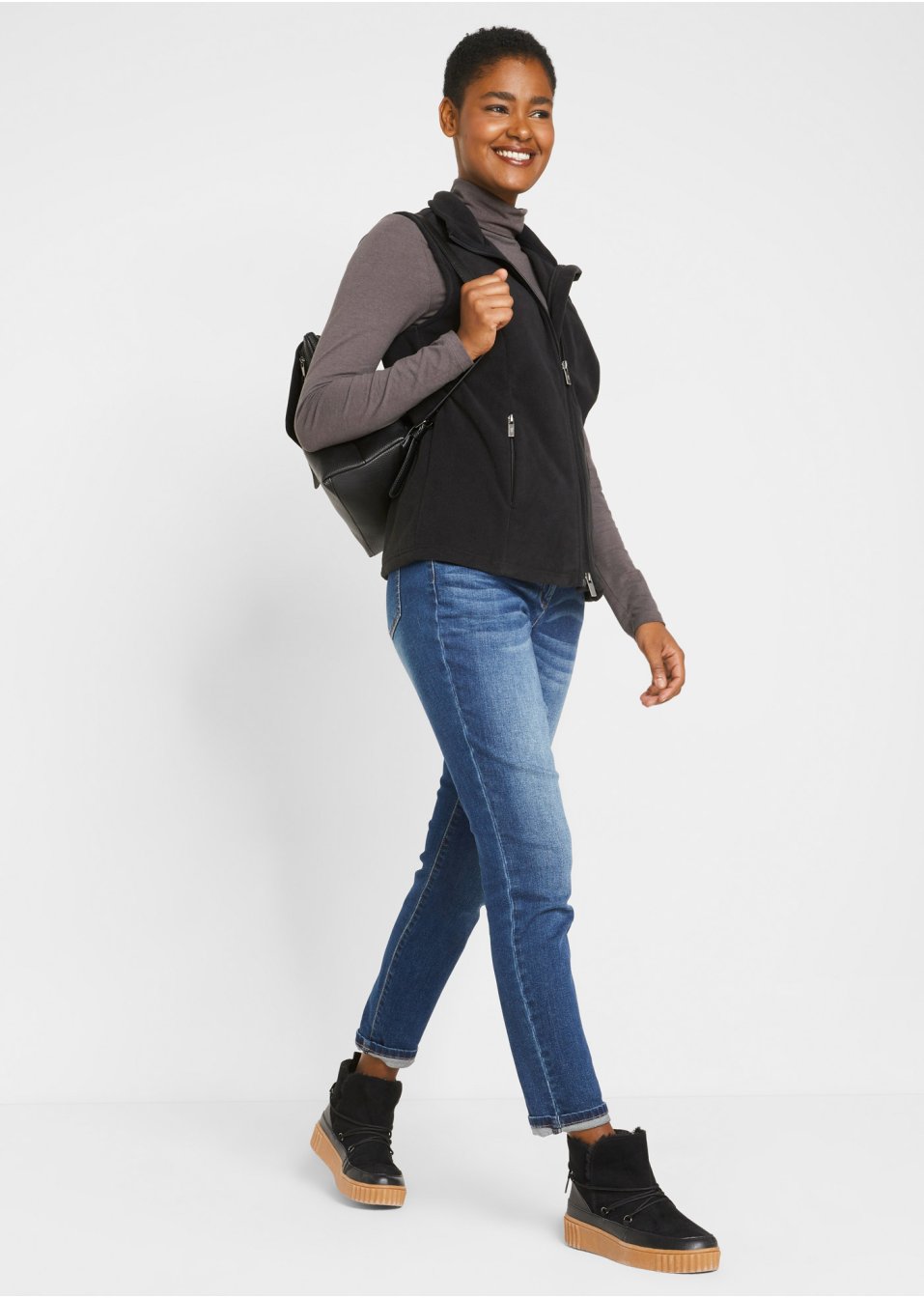 Gilet sans manches en polaire avec poches