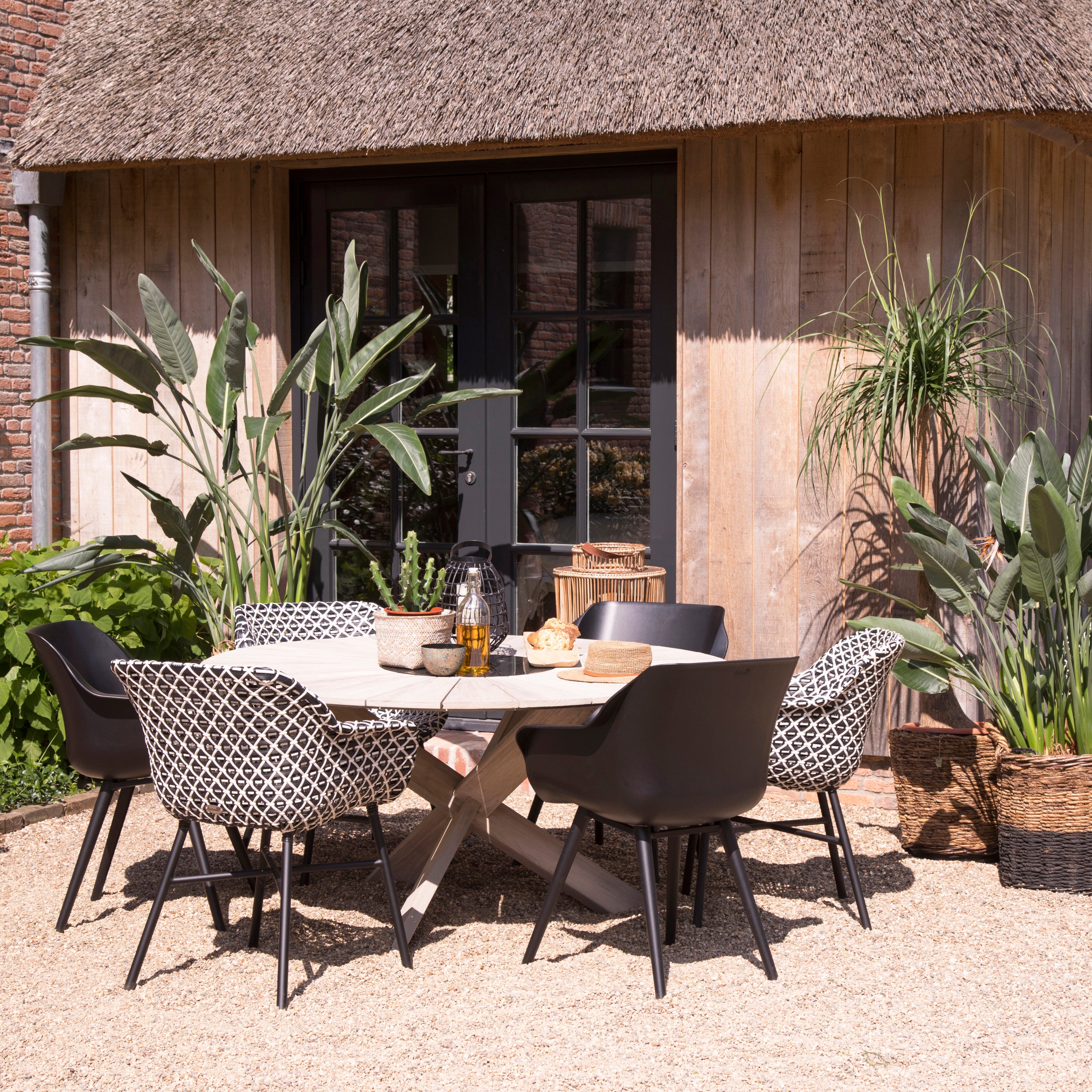 Hartman Delphine Diningstoel - Zwart/wit