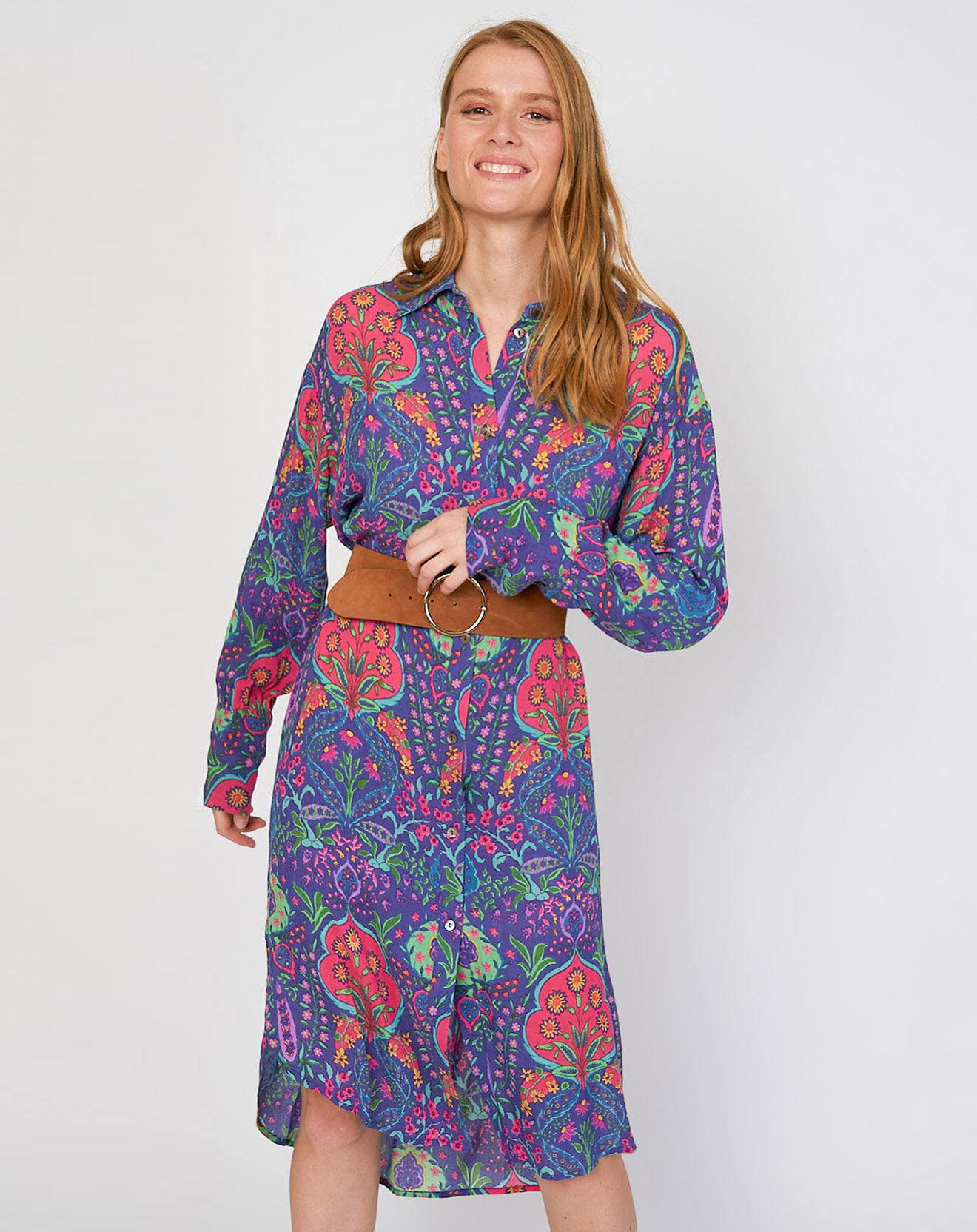 Derhy Robe Chérie imprimée marine