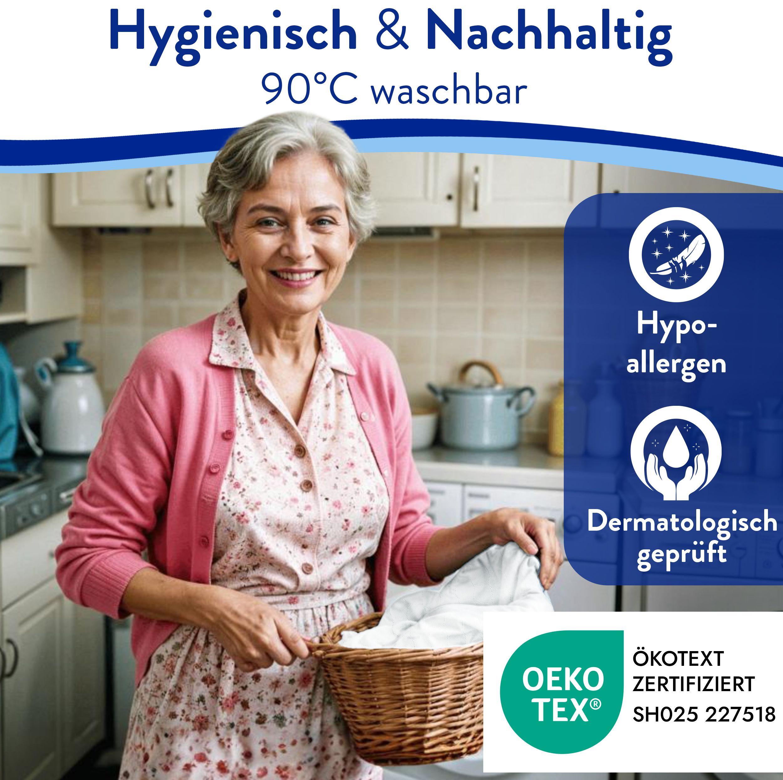 Harmony Care® Inkontinenzunterlage waschbar und rutschfest - saugstarke Inkontinenz Bettunterlage