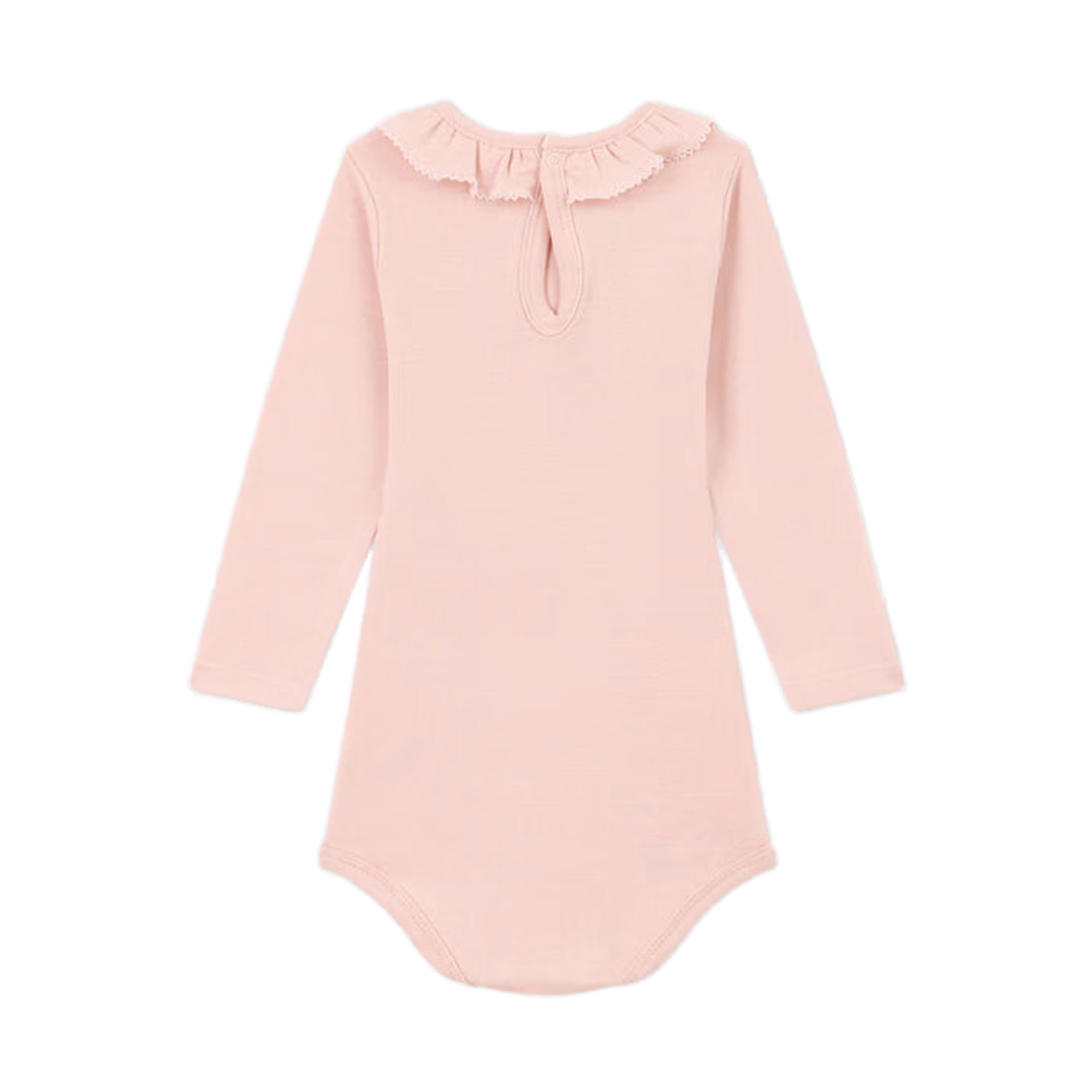 Body col rond en coton | Rose