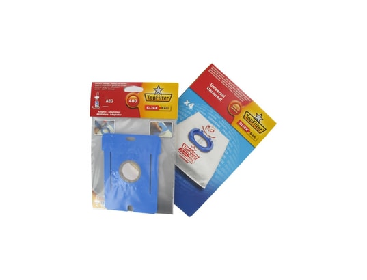 TOP FILTER - Accessoire aspirateur Boite de 4 sacs aspirateurs universels avec adaptateur click...