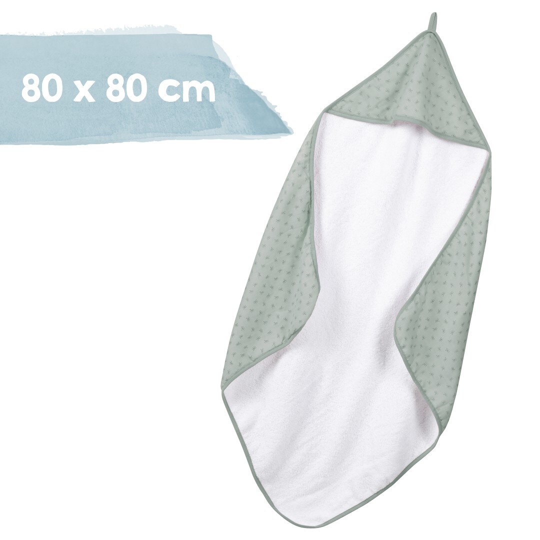 roba Organic Geschenkset 'Lil Planet' frosty green, Handtuch, Waschlappen, Schmusetuch & Decke, GOTS