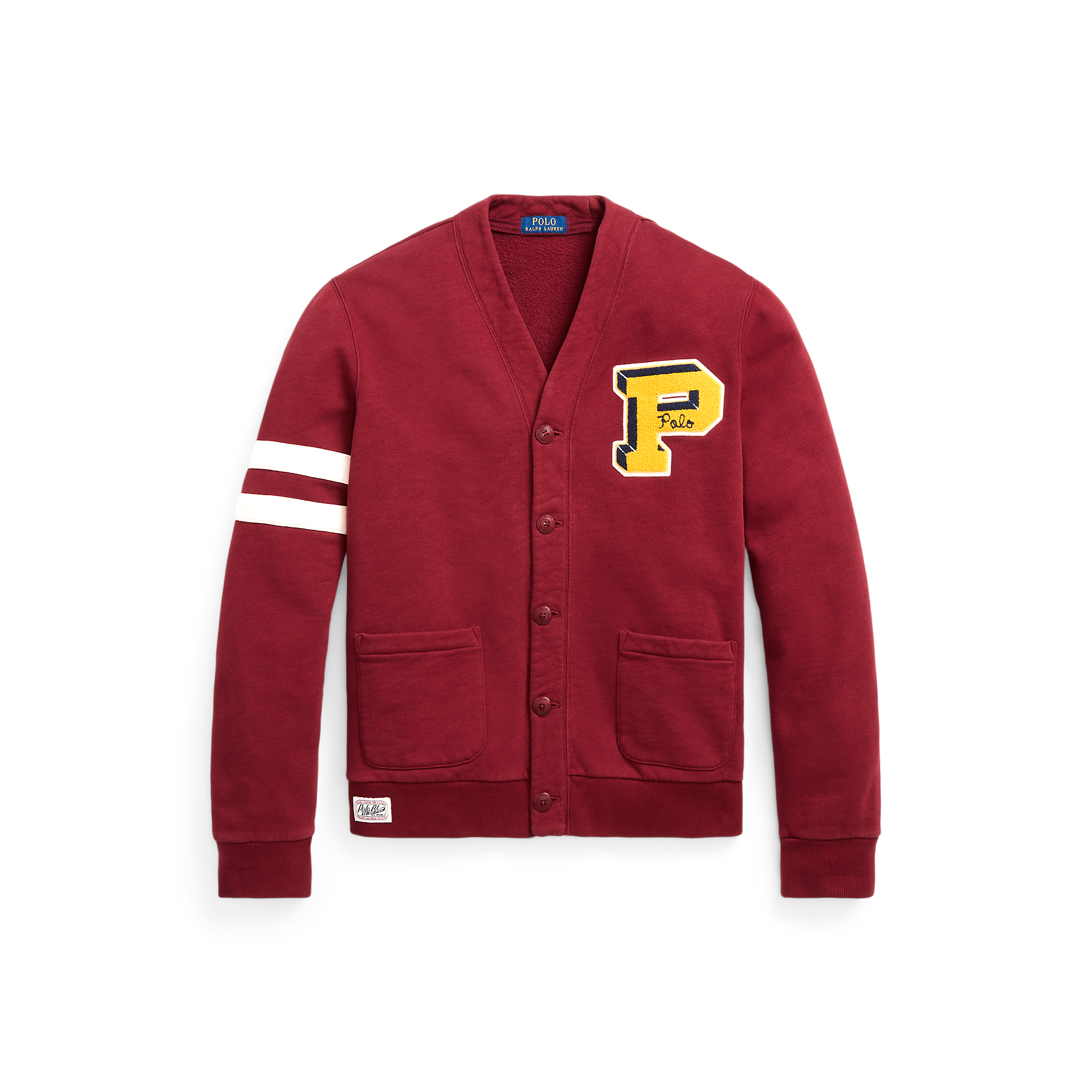 Gilet col V en coton mélangé | Rouge