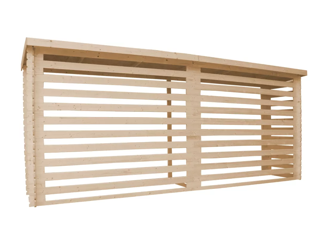 TIMBELA M203 Abri à bûches -l112xL458xH199 cm/ 4m2