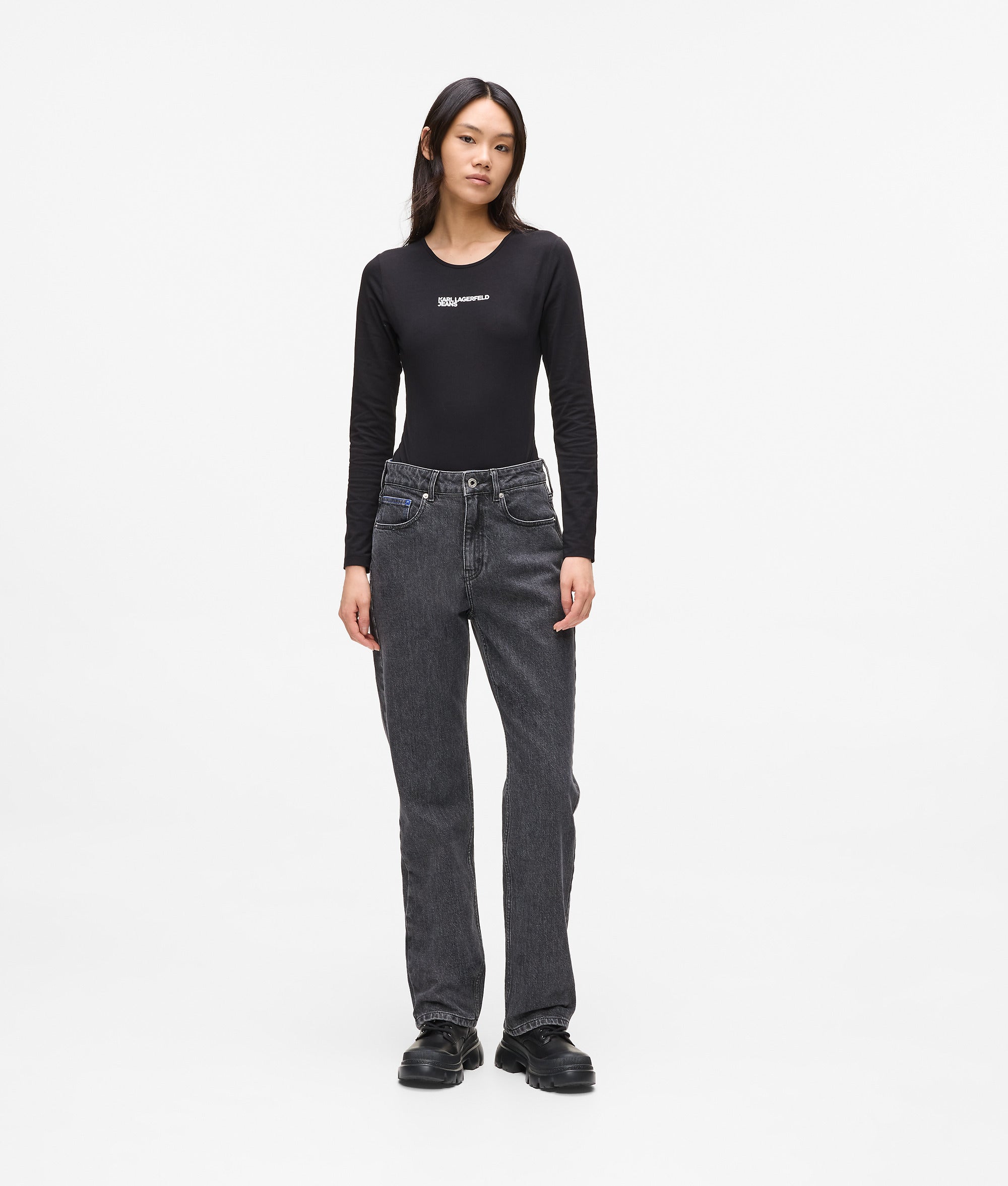 High-rise straight jeans