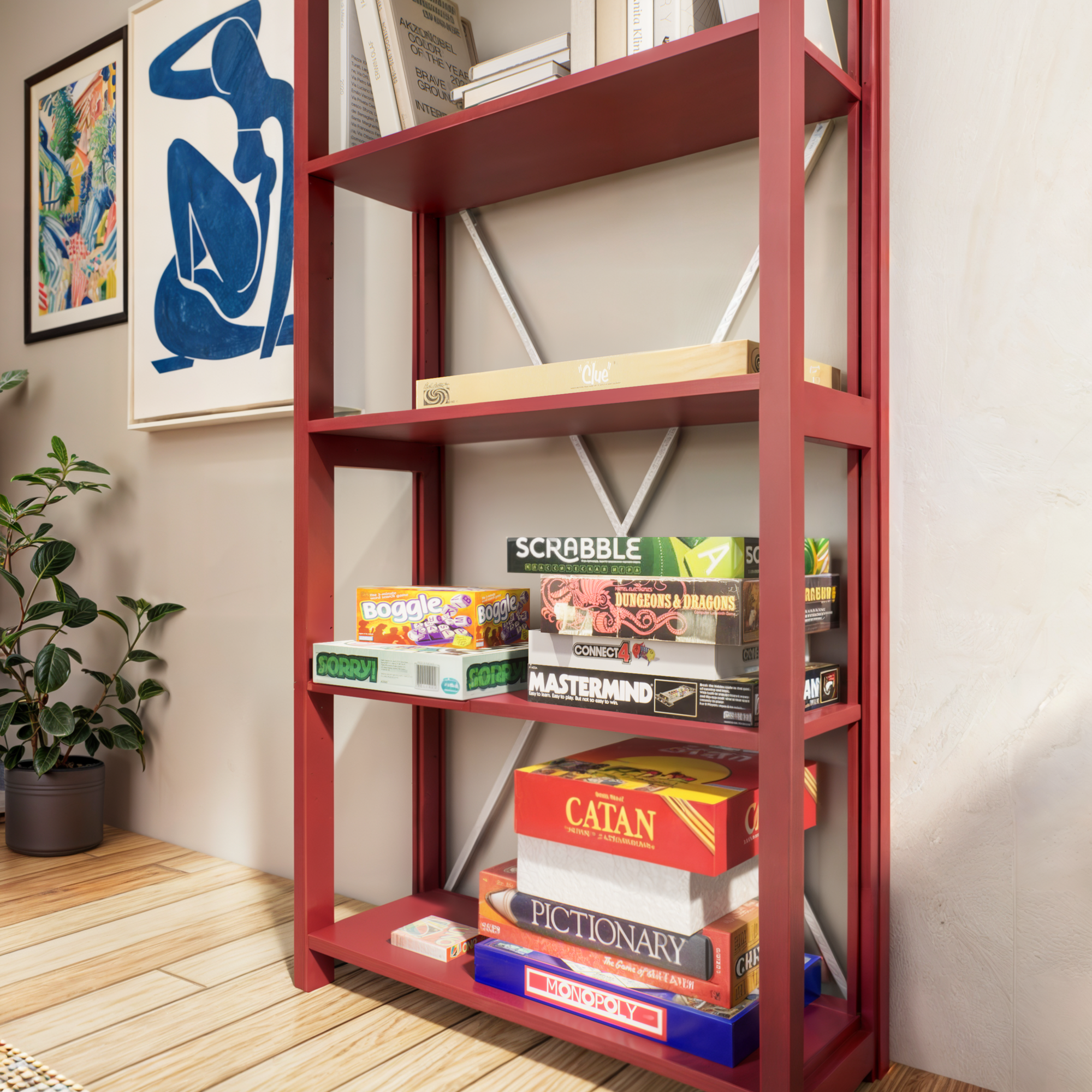 Lundia boekenkast - Bordeaux red #1