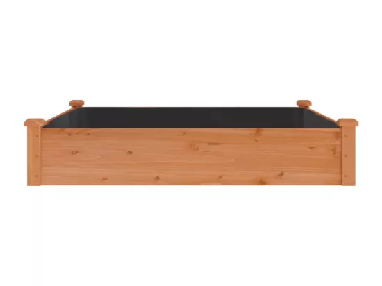 Jardinière bac lit surélevé bois marron 120 x 120 x 25 cm 02_0039832