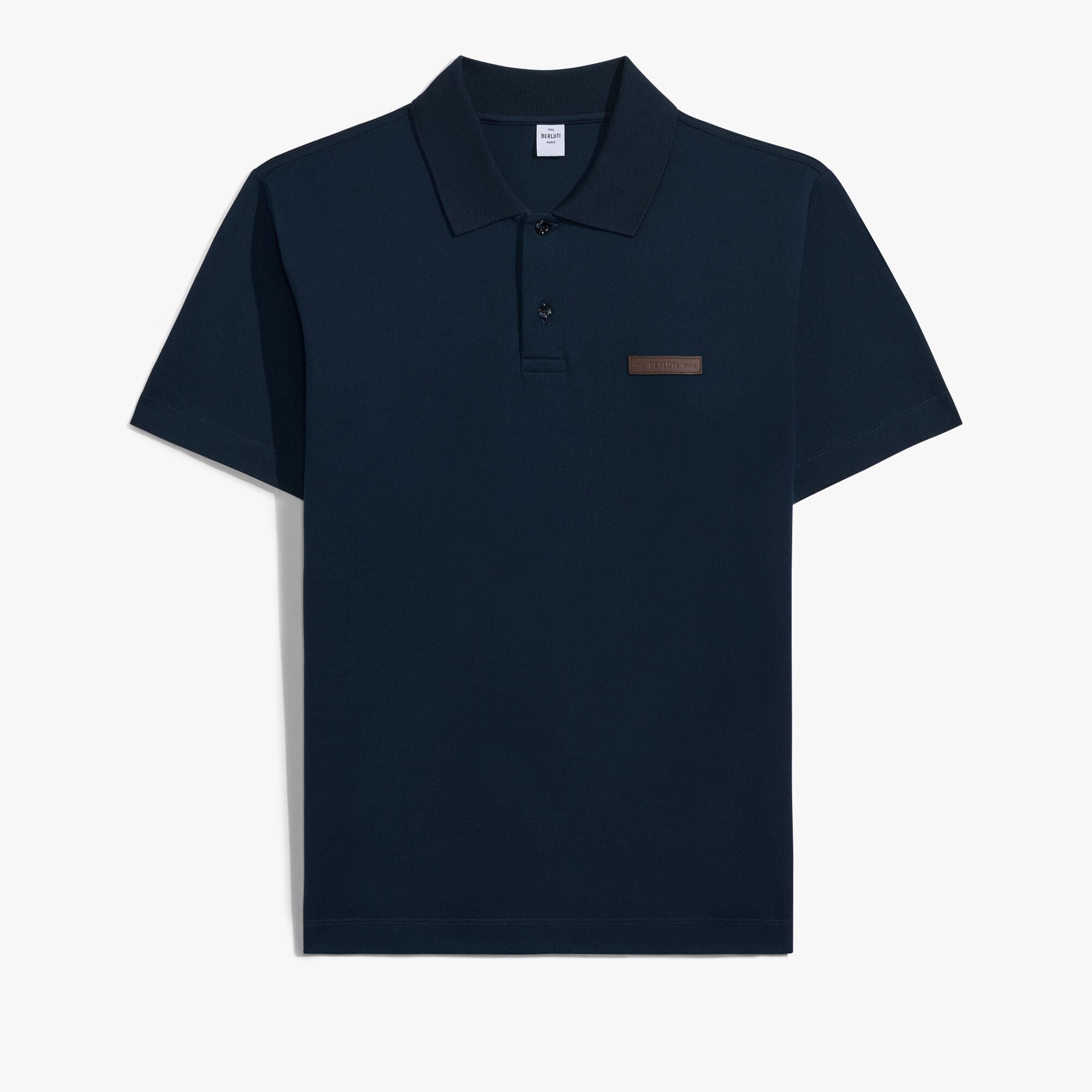 Polo Pique Avec Detail En Cuir