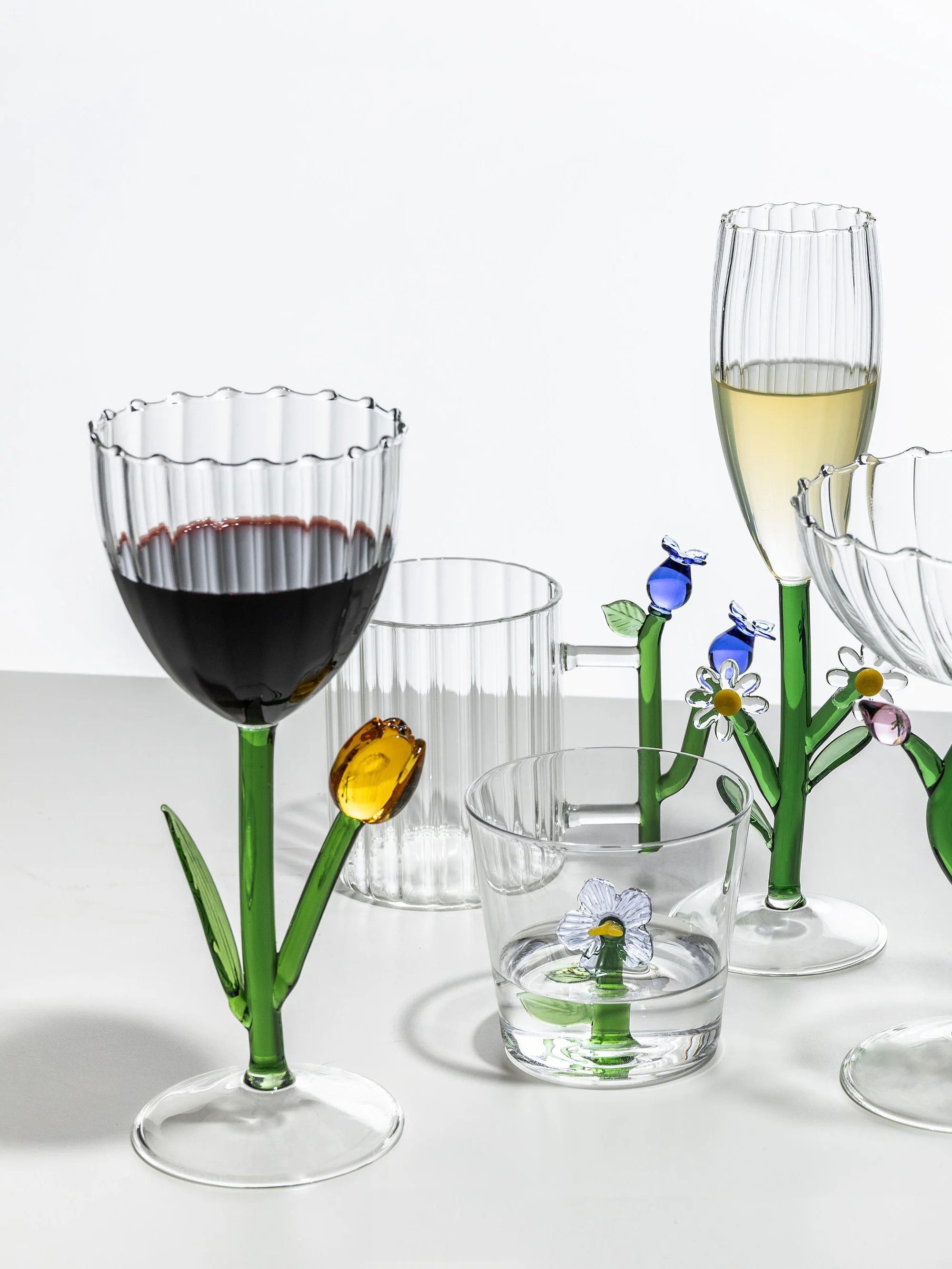 Handgemaakt wijnglas Botanica van borosilicaatglas