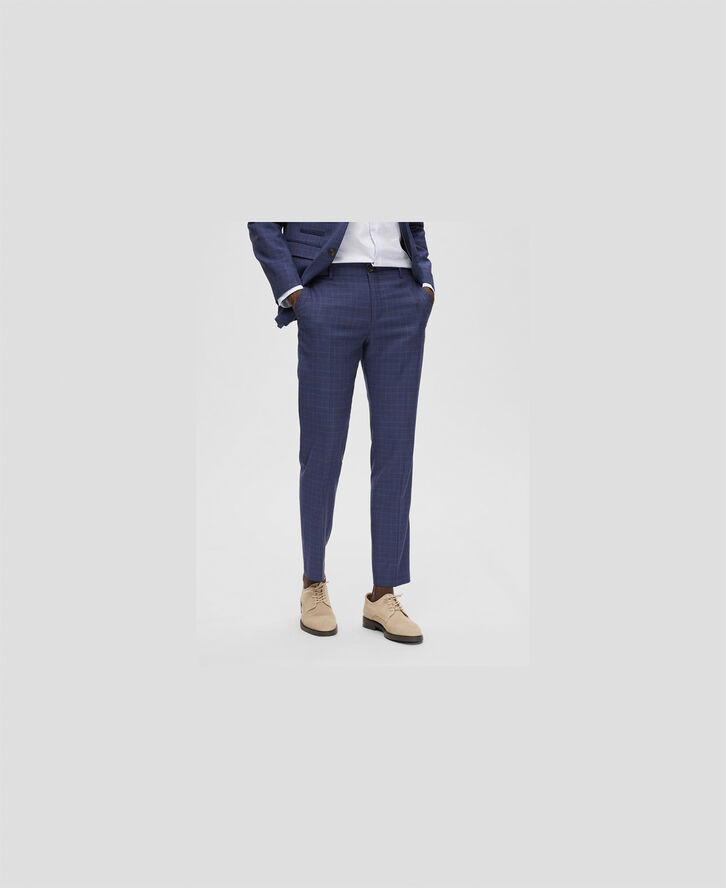 Selected Homme SLHSLIM-NEIL CHK TRS NOOS Blå