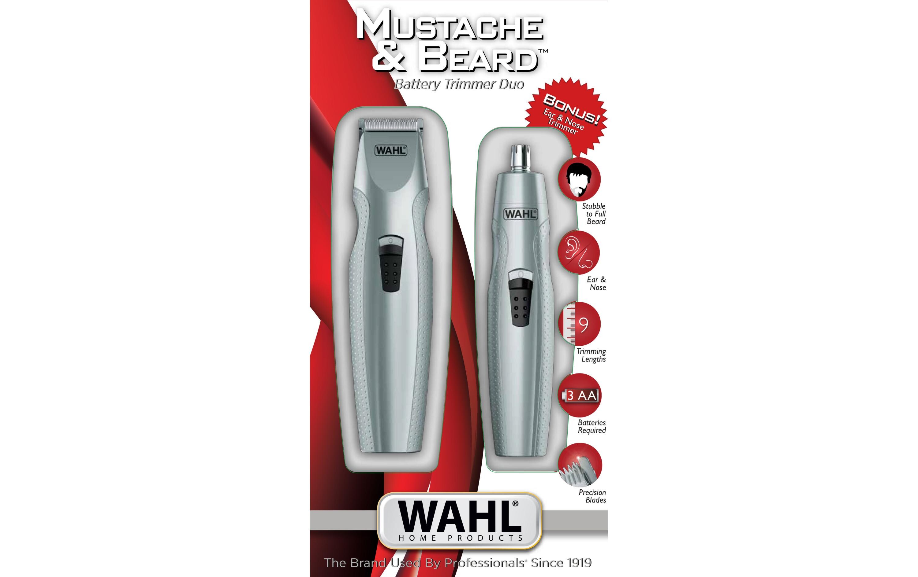 Bart- & Haarschneider Mustache & BeardBart-, Nasen- und Ohrenhaartrimmer