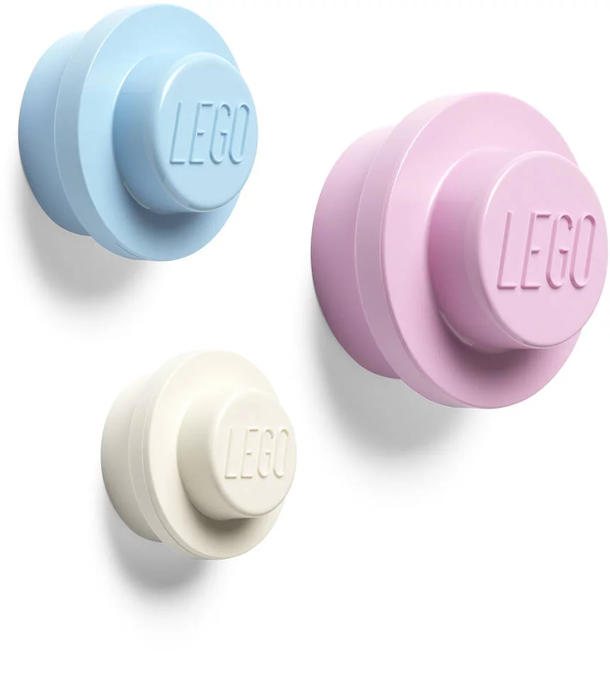 SET DE 3 PATERES LEGO ROSE BLEU BLANC