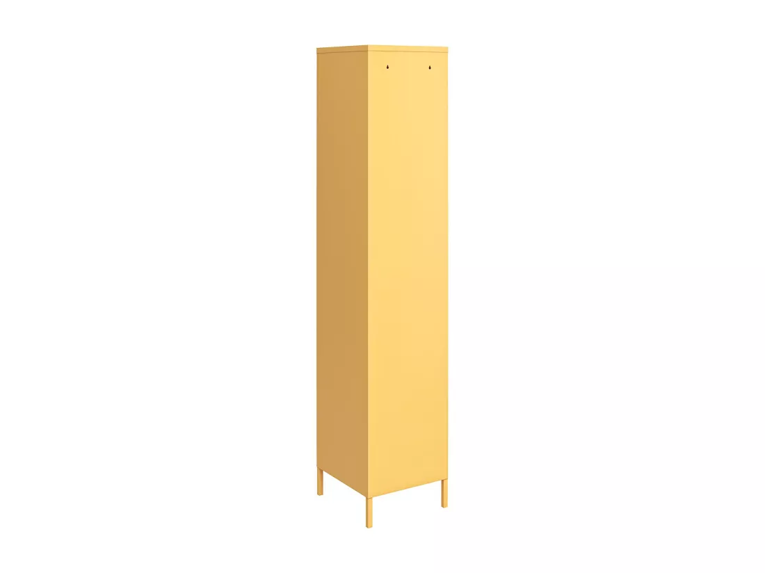 Cache | Armoire haute 1 porte en métal jaune