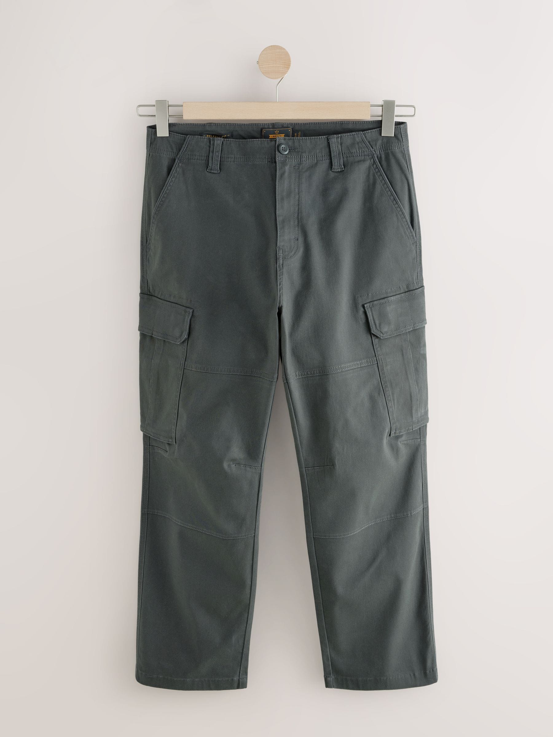 Antracietgrijs - Relaxed fit - Katoenen cargostretchbroek