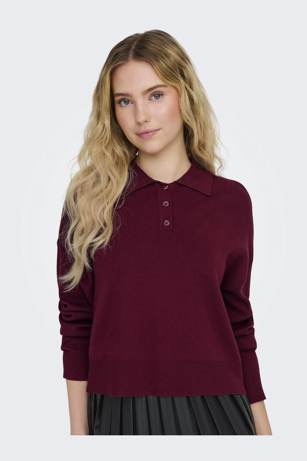 Only Onllucy Ls Polo Neck Knt 4756240 cabernet