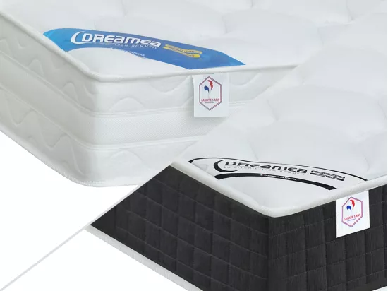 Matelas de relaxation 90 x 200 cm ressorts ensachés et mémoire de forme ép.24cm - PAROX II de YSMÉE