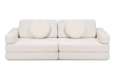 Shappy Play Teddy Byggbar Sofa 160x80 cm, Cream White