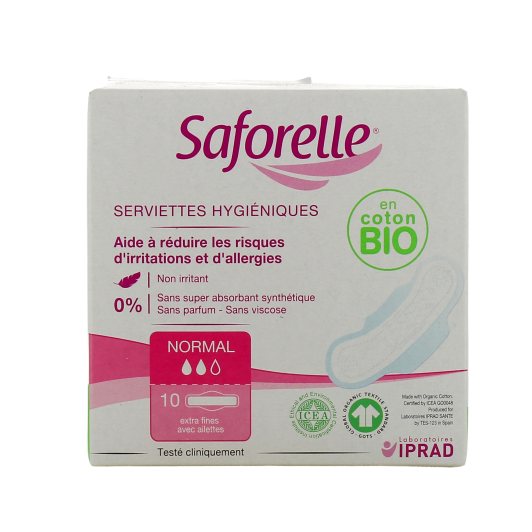 Serviettes hygiéniques de jour Coton Protect Saforelle