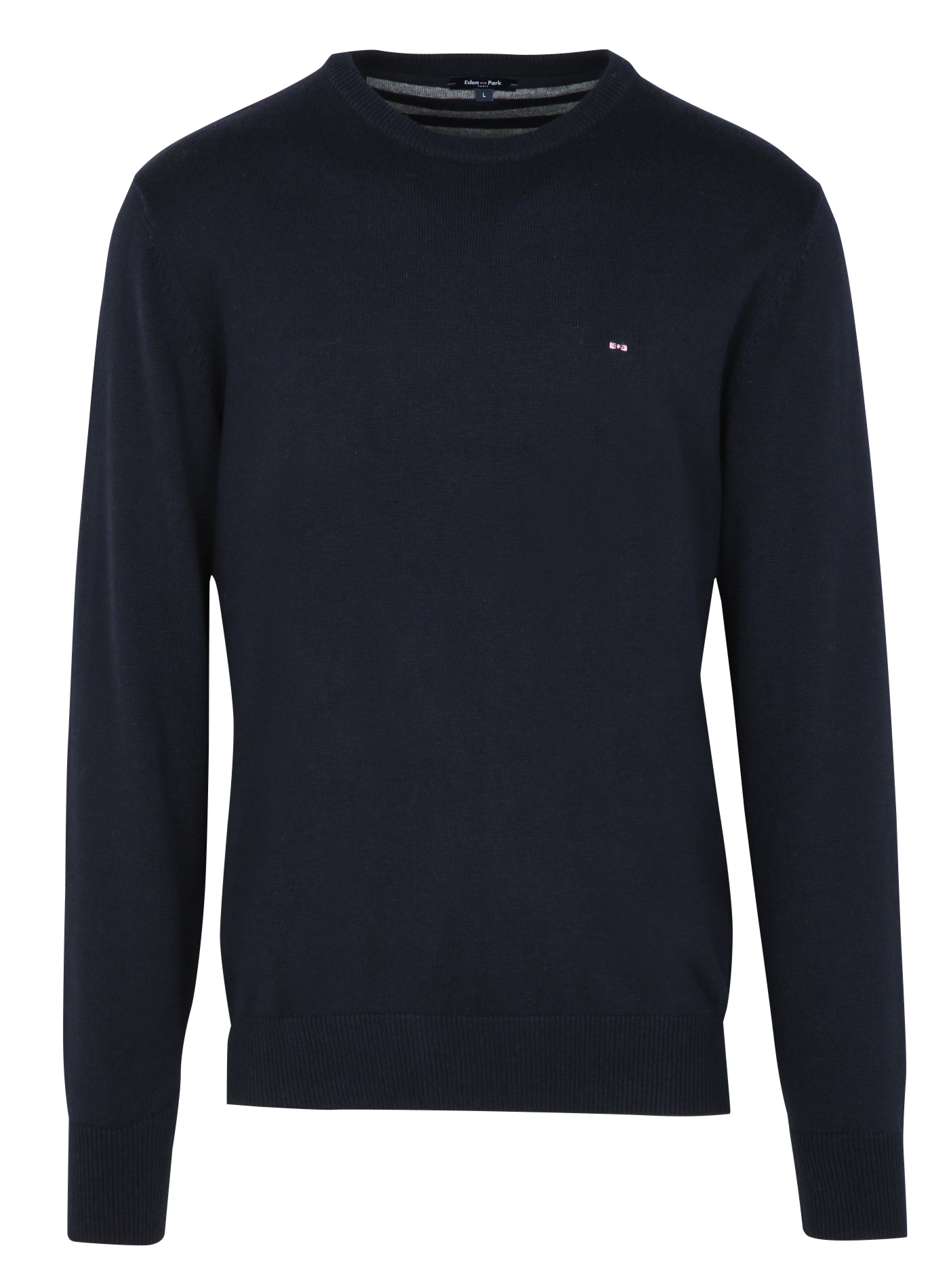 Pull droit en laine mélangée | Bleu