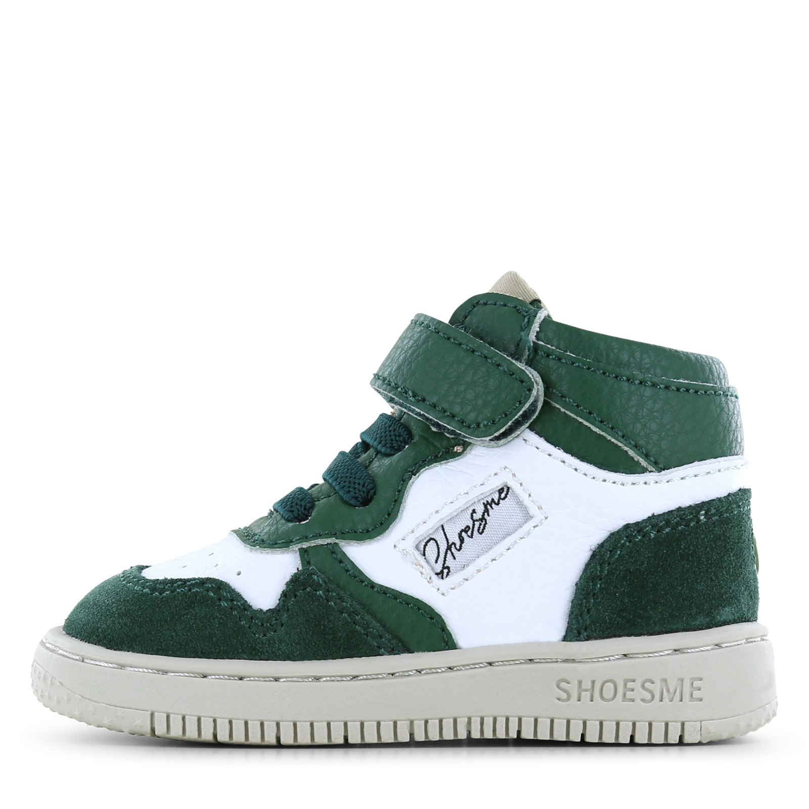 Shoesme wit-groen sneakertje Microfiber leer, Suède | Sale