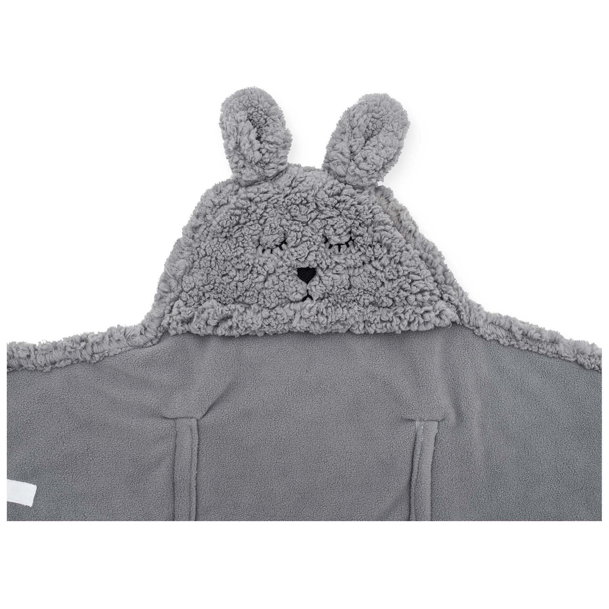 Jollein wikkeldeken Bunny grijs - wikkeldekens & omslagdoeken - Prénatal