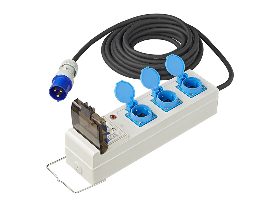 ProPlus tent/vouwwagen verdeeldoos - 10 meter