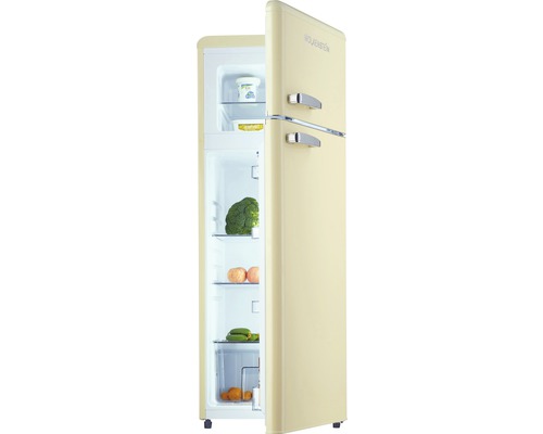 Wolkenstein GK212.4RT SC crèmekleurige koel-vriescombinatie, BxHxD 54,5 x 145,6 x 62,6 cm, koelgedeelte 172 l, vriesgedeelte 39 l