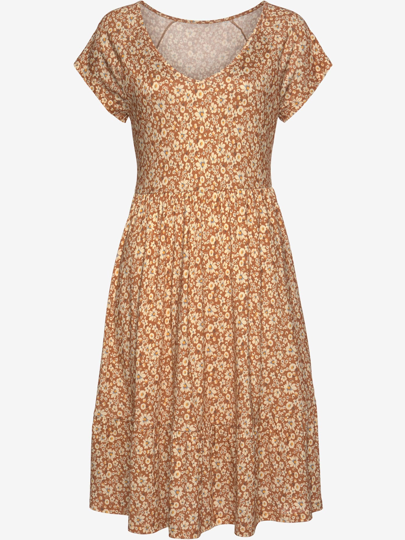 Robe en jersey encolure en v