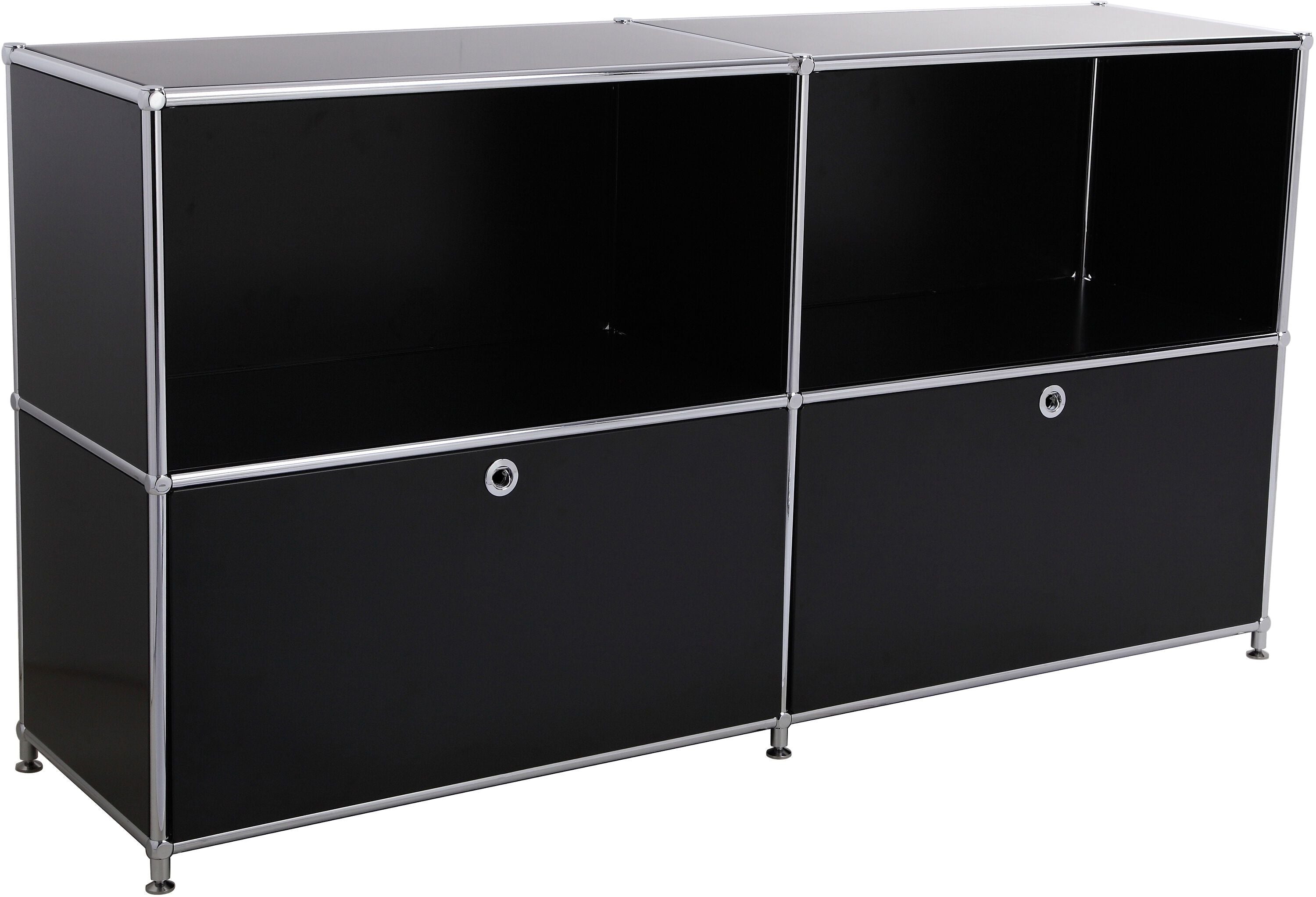 FLEXCUBE Sideboard - Weiss / B: 152.5 cm x T: 40.0 cm x H: 80.5 cm