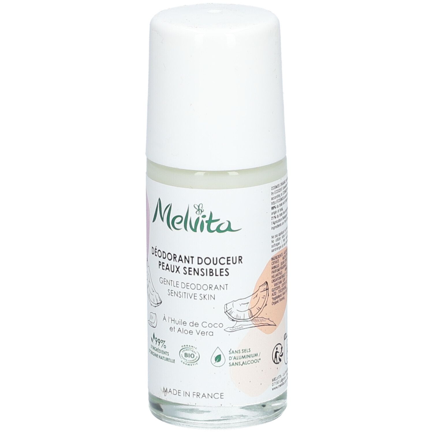 Melvita Les Essentiels Deodorant Douceur Roll-on Empfindliche Haut