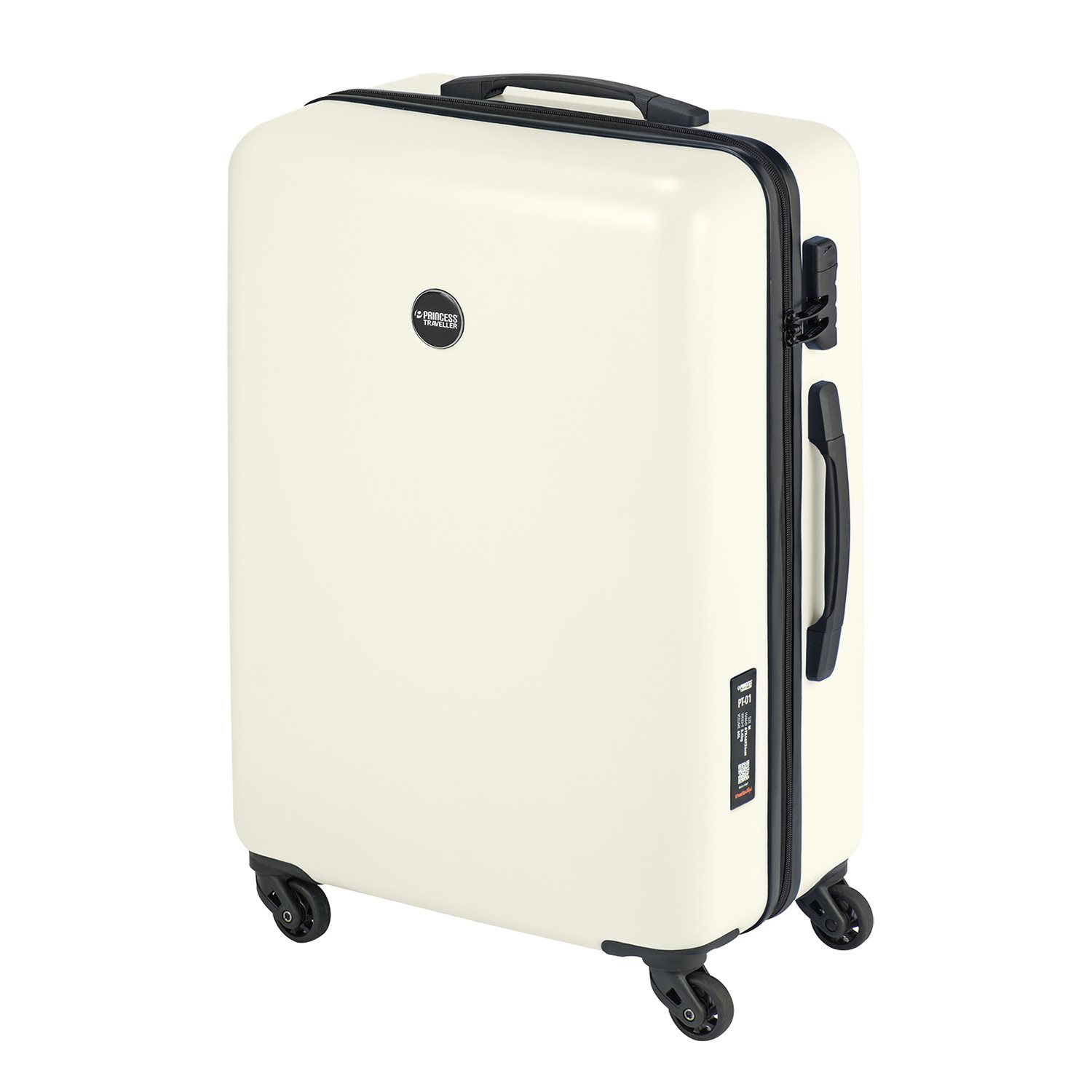 Princess Traveller PT-01 Medium Trolley pearl white