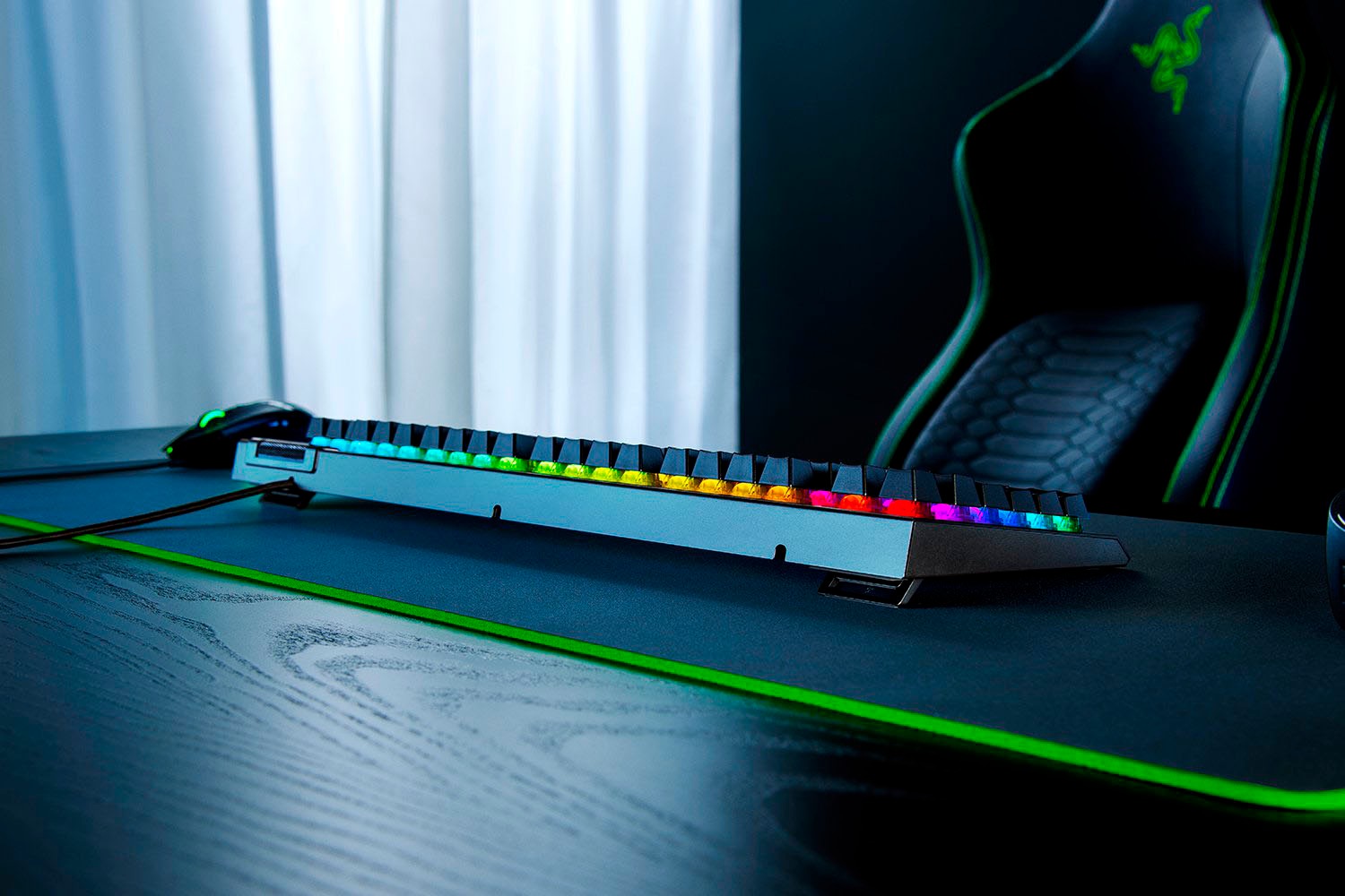 RAZER Tastatur »BlackWidow V4 X - Grün Switch - DE« (Funktionstasten | Lautstärkeregler | Makro-Tasten | Multimedia-Tasten | Profil-Speicher | USB-Anschluss | Ziffernblock)