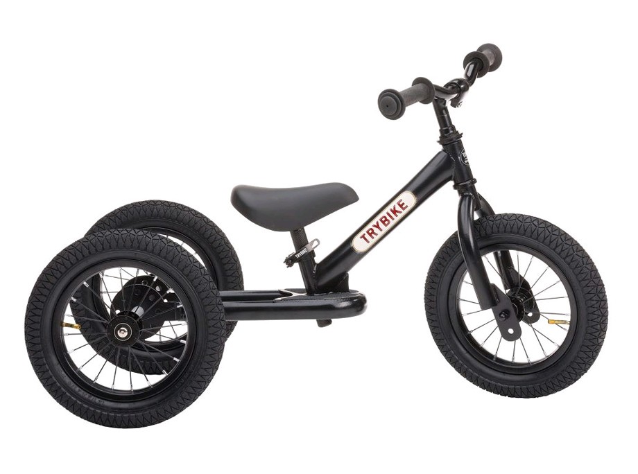 Trybike - 3 hjulet Løbecykel, Sort Sort