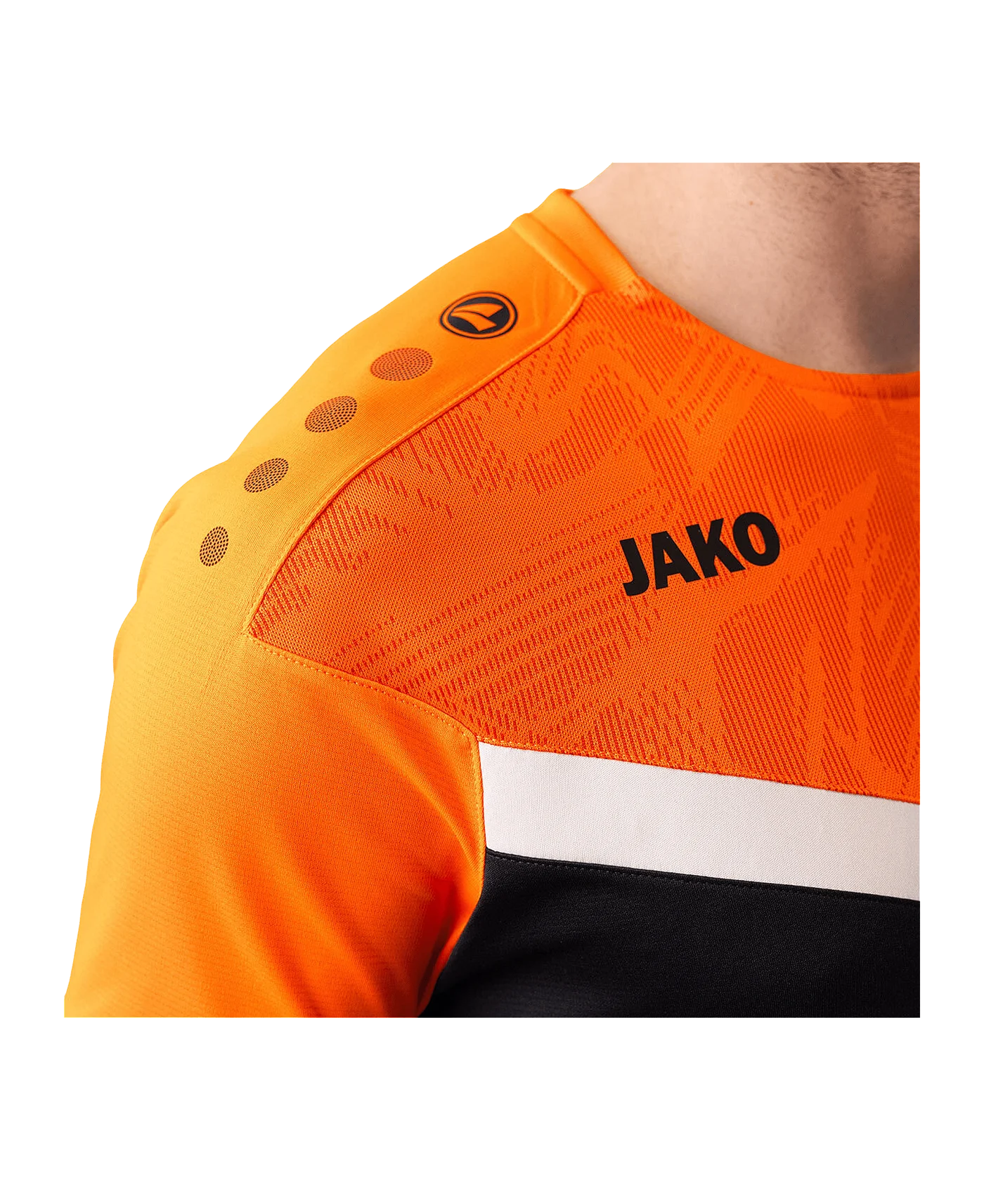 JAKO Iconic T-Shirt Schwarz Orange F807