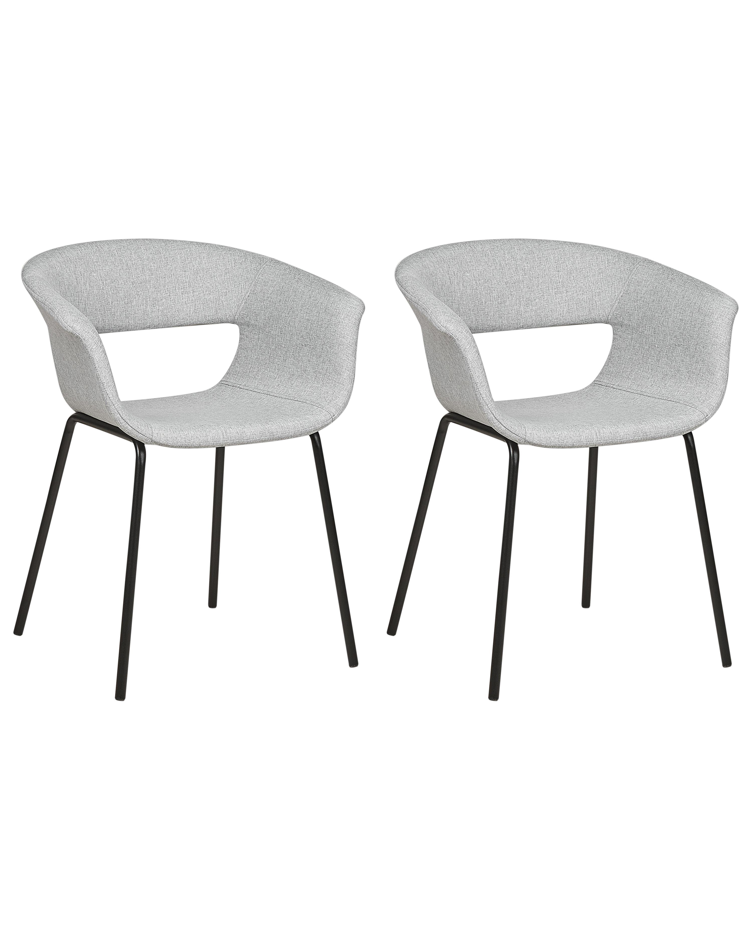 Set van 2 eetkamerstoelen ELMA Lichtgrijs