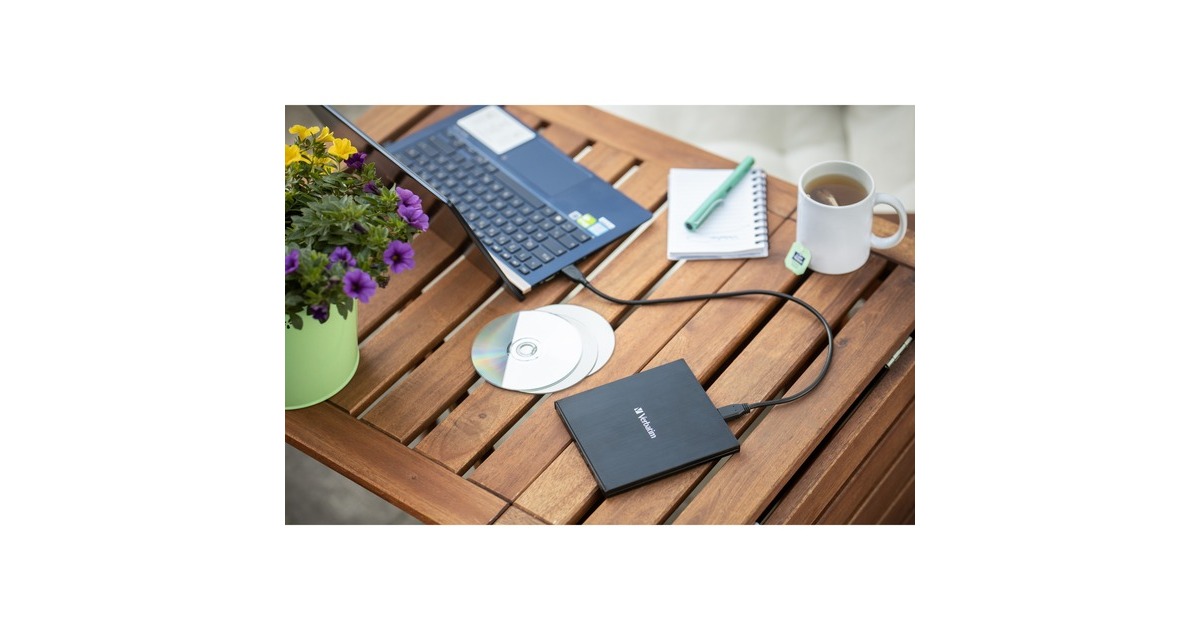 VerbatimExterne slimline CD-DVD brander externe dvd-brander  (USB-C)