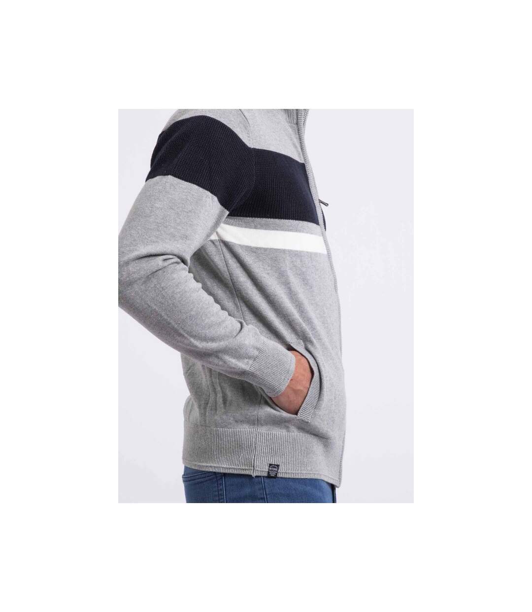 Gilet zippé col montant coton ALIGO