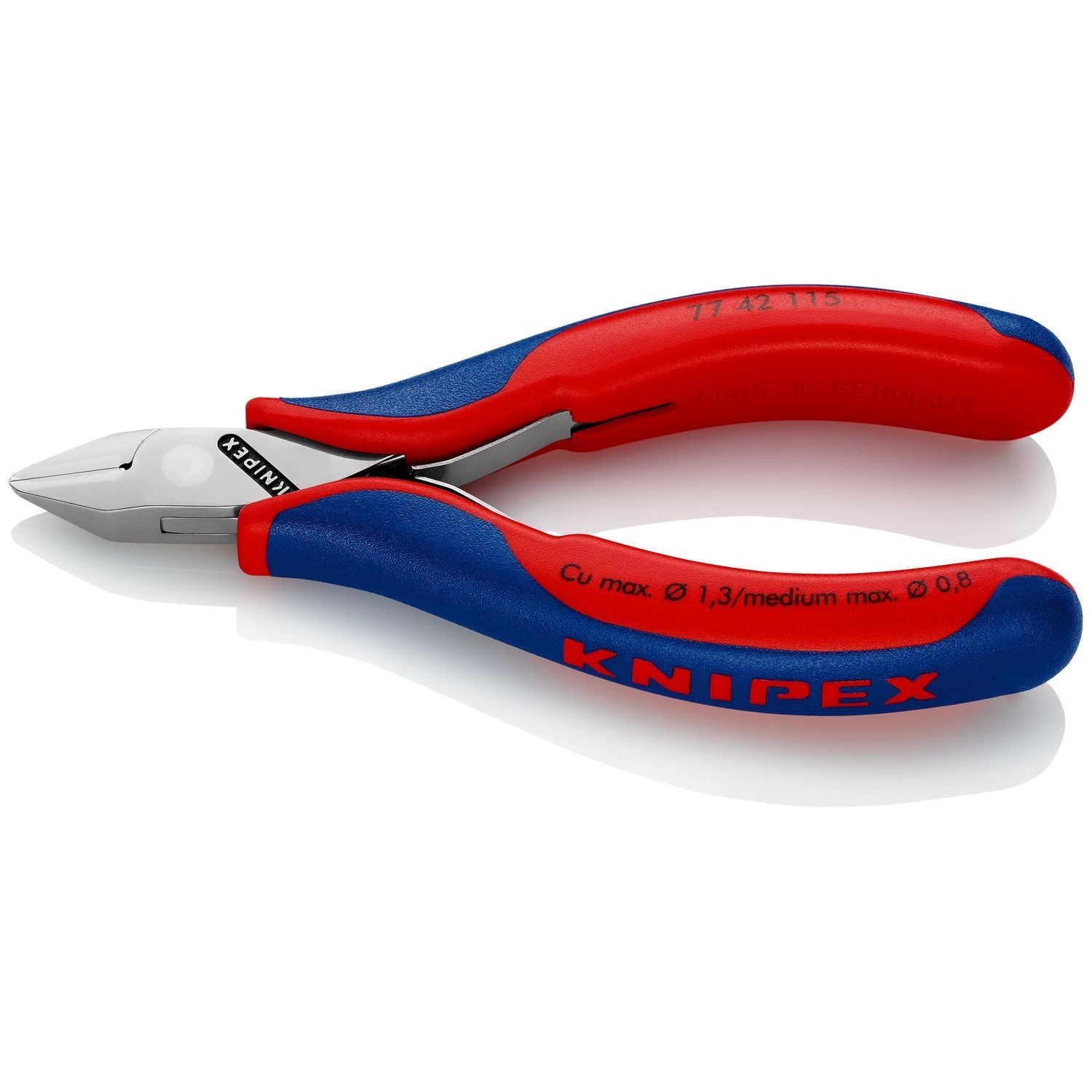 Knipex 77 42 115 Zijsnijtang Spitse kop zonder facet 115mm