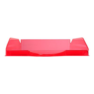 Exacompta Ecotray - Corbeille à courrier framboise translucide