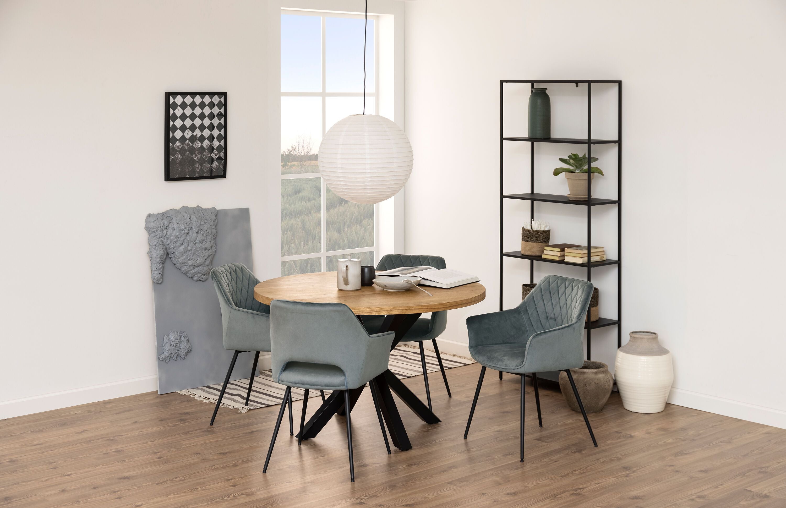 JAXTON Regal - Schwarz / B: 69.5 cm x T: 30.0 cm x H: 185.0 cm