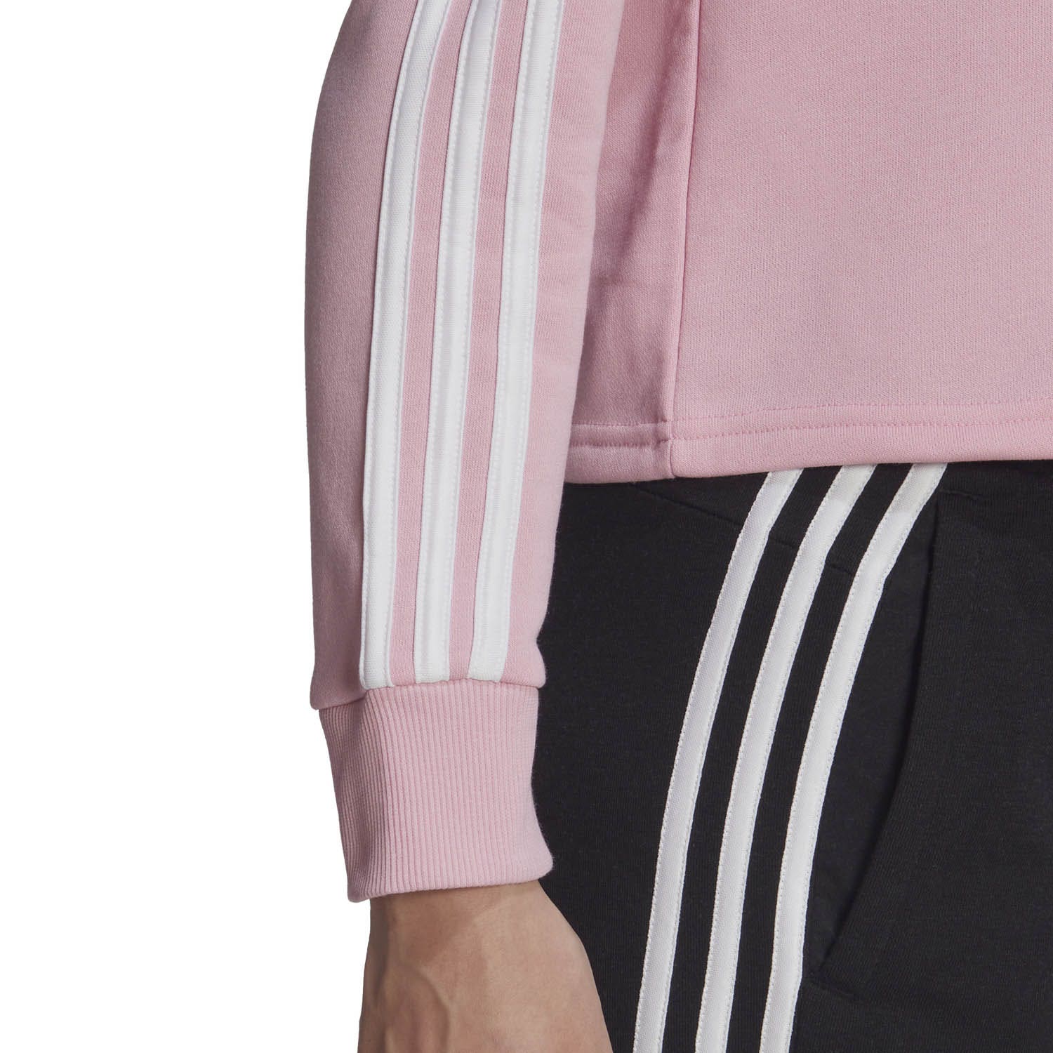 adidas  3 Stipes Cropped Hoodie