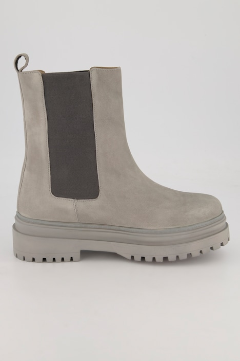 Stiefelette, Elastikeinsatz, Nubukleder, Weite H
