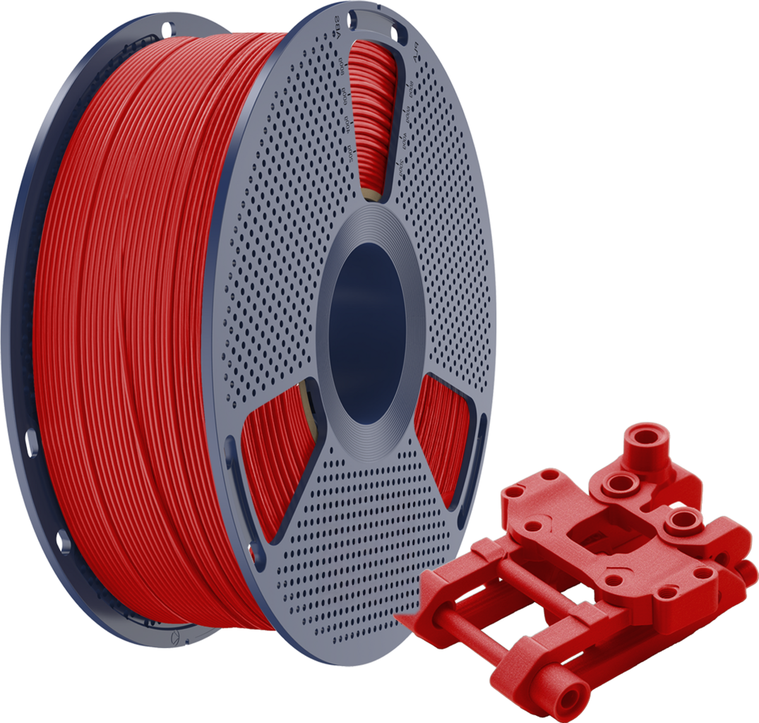 SUNLU  ABS Red, 1,75 mm / 1000 g    Thermoplastisches Filament für den Druck von langlebigen, robusten Teilen