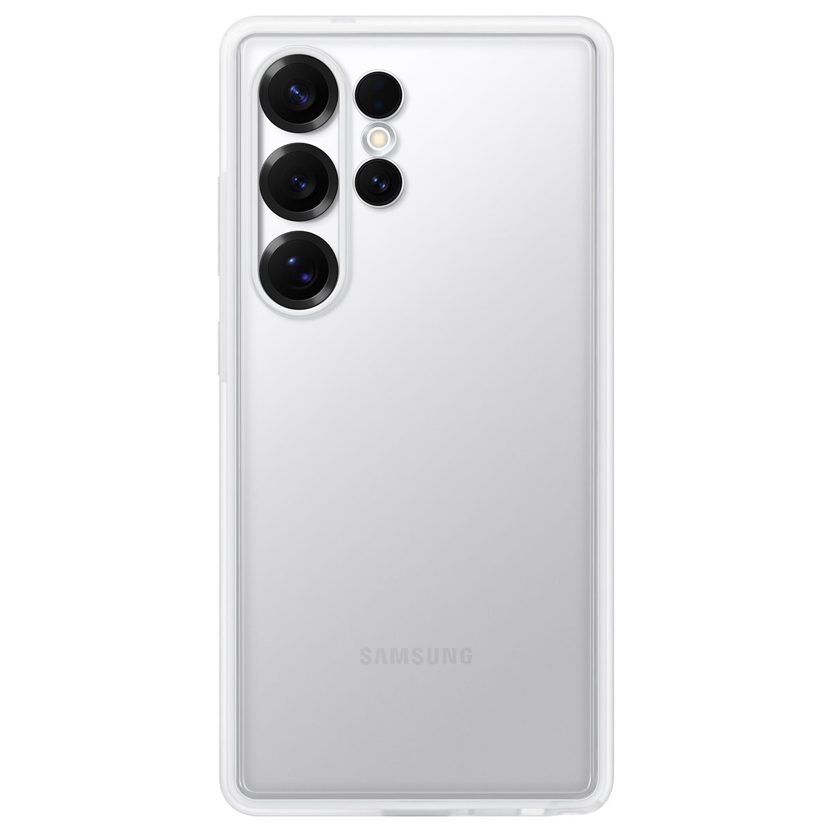 Galaxy S25 Ultra Flipsuit Hardcase Hülle Clear Cover   NFC Einlegekarte (EF-MS938CWEGWW) - Transparent / Weiss