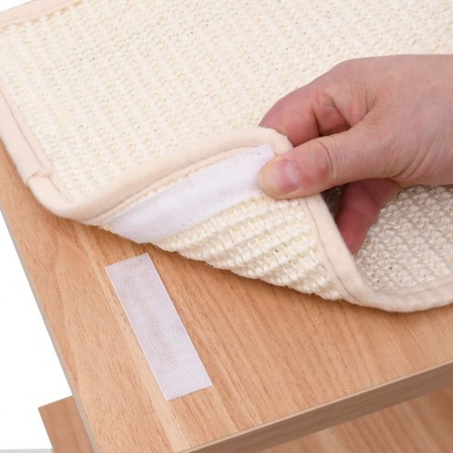 Arranhador para gatos vidaXL com tapete de sisal, branco