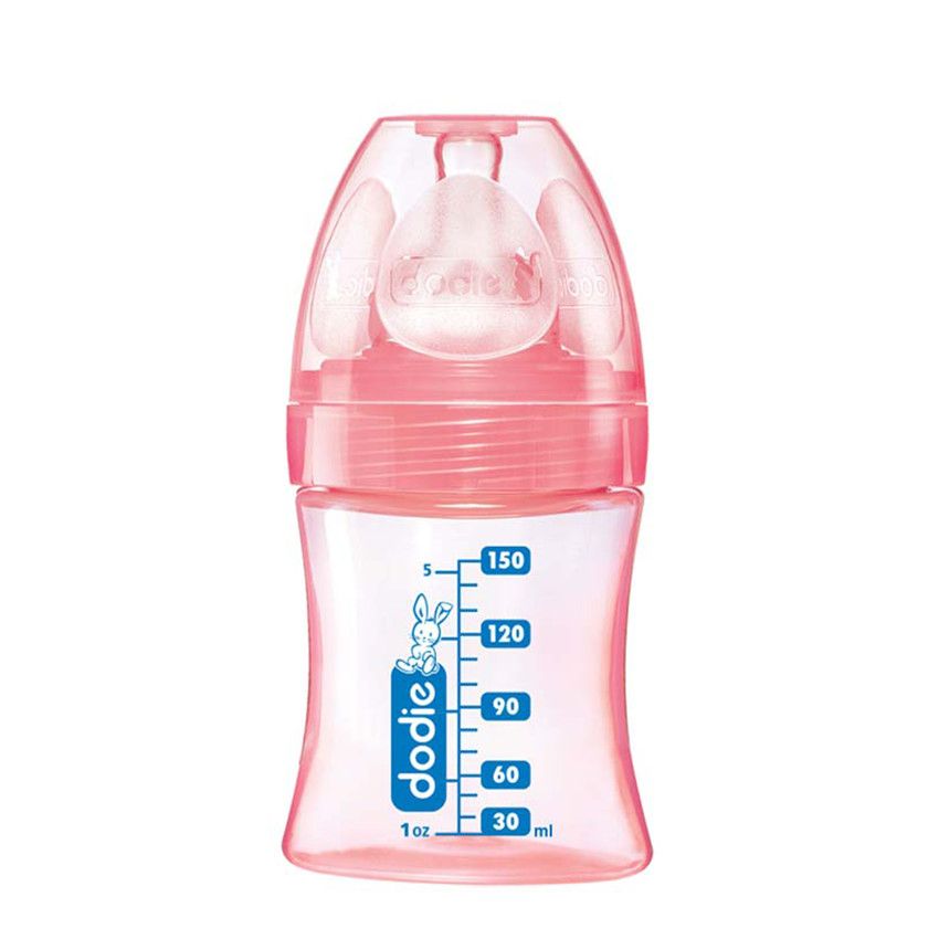 Biberon Initiation+ 0-6 mois 150ml - Rose poupée - Ecru