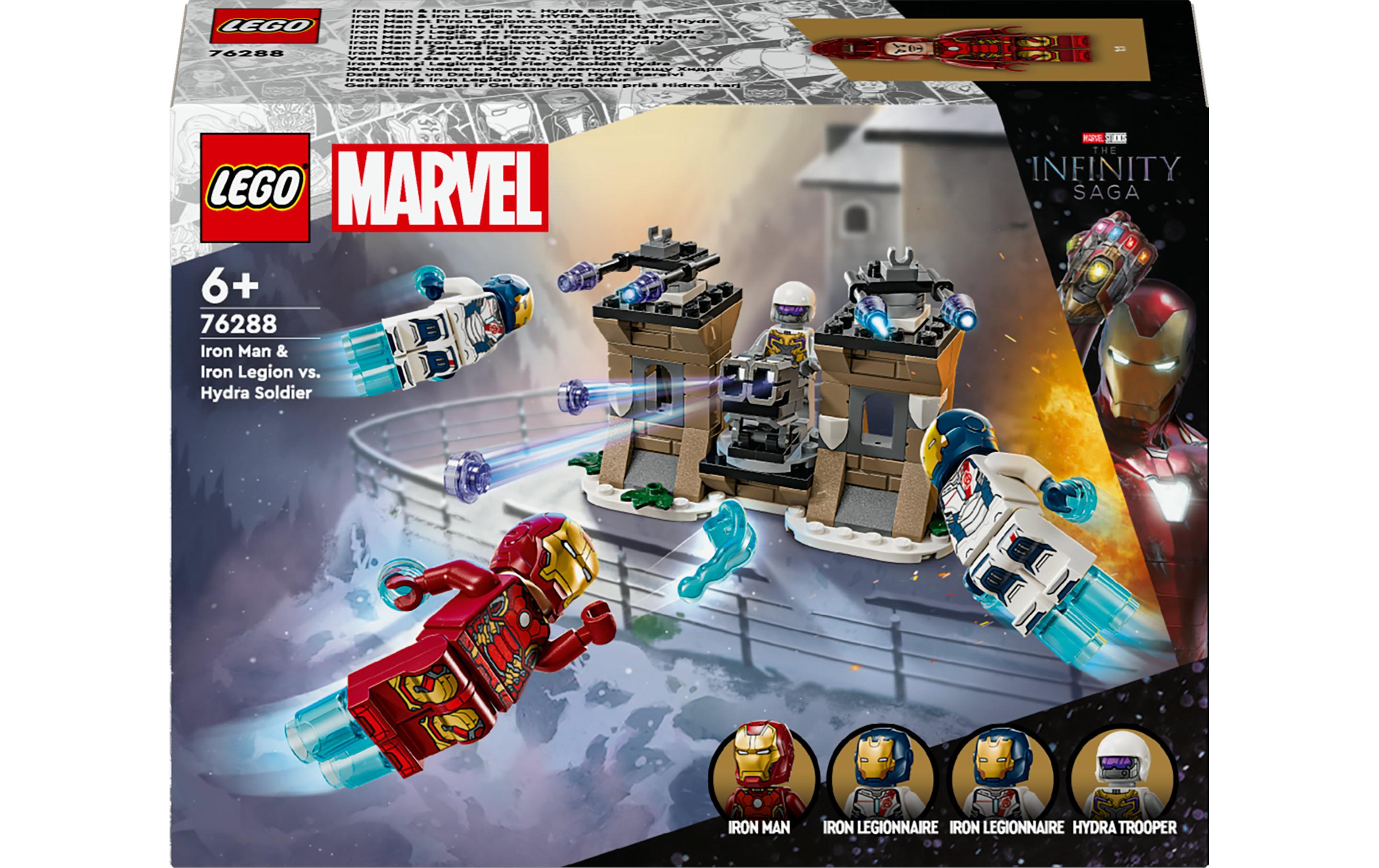Marvel Iron Man und Iron Legion vs. HYDRA-Soldat 76288Bau- und Konstruktionsspielzeug Spielset Iron Man