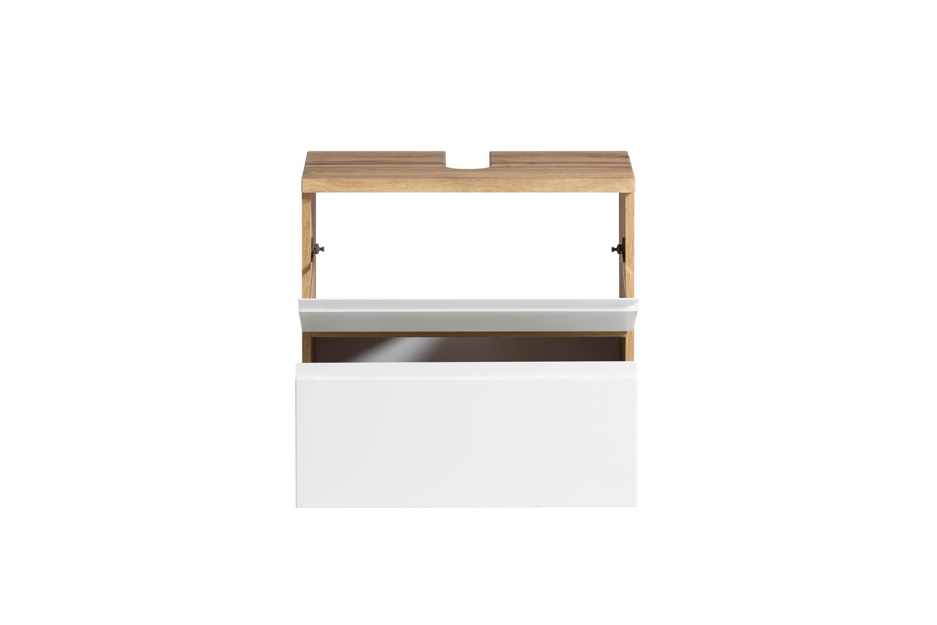 Waschtischkombination Gent weiß/braun B/H/T 60x200x35 cm