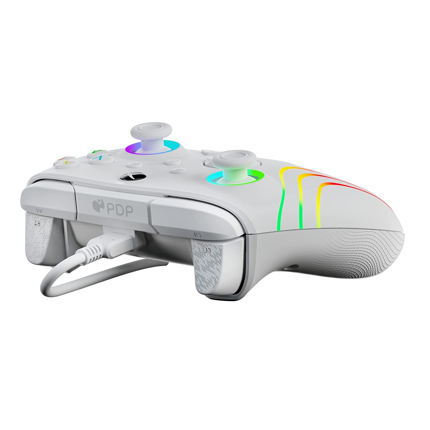 Afterglow Wave Kabelgebundener Controller Gamepad mit LED's für Microsoft Xbox One / Series X / Series S (049-024-WH) - Weiss